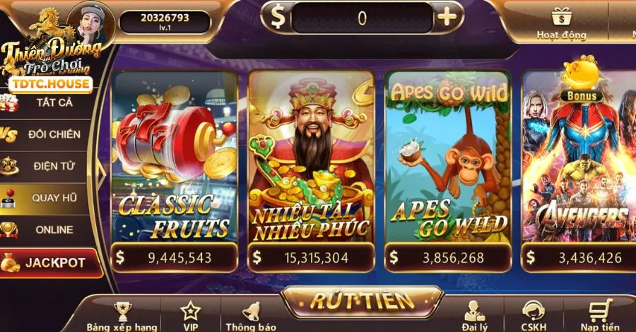 Các loại Slot game phổ biến tại 33win01
